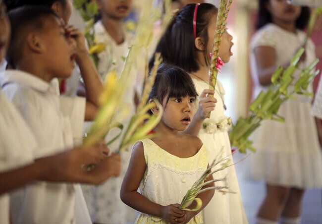 फिलीपींस में भी धूमधाम से मनाया गया 'पाम संडे'