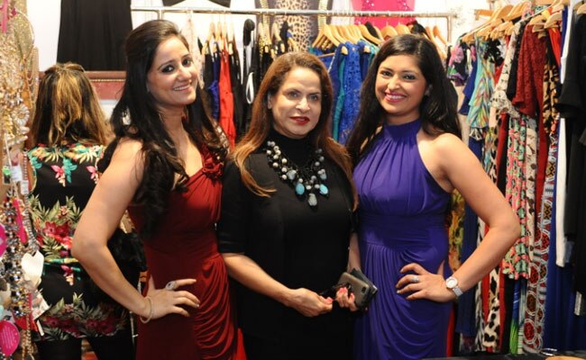 Ramola bachchan with Designers