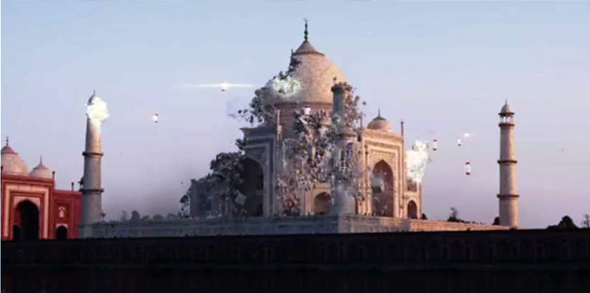 Tajmahal in film Pixels 3d