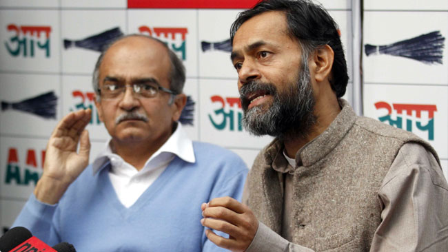 Yogendra Yadav, Prashant Bhushan