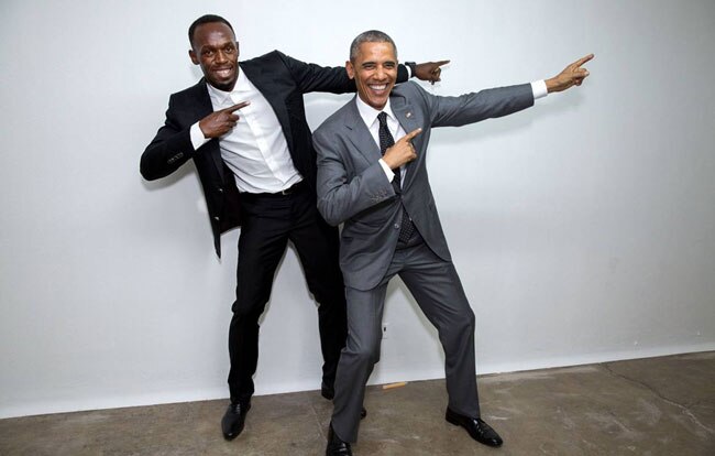 उसेन बोल्ट और बराक ओबामा