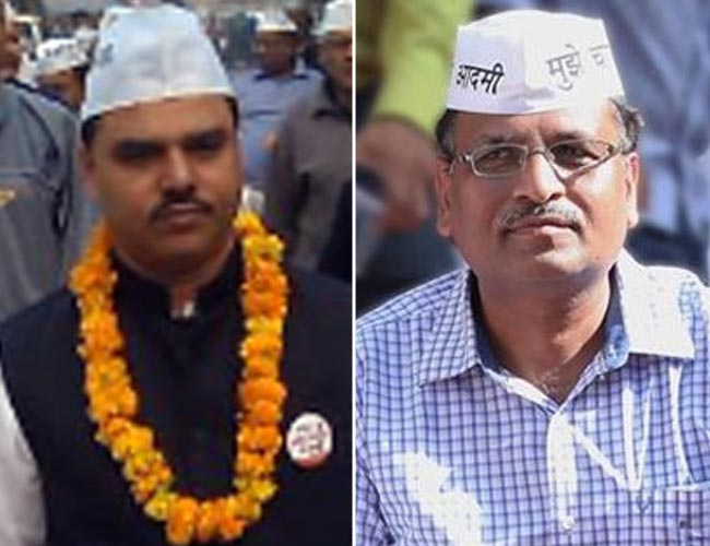 जितेन्द्र सिंह तोमर और सत्येन्द्र जैन (फाइल फोटो)