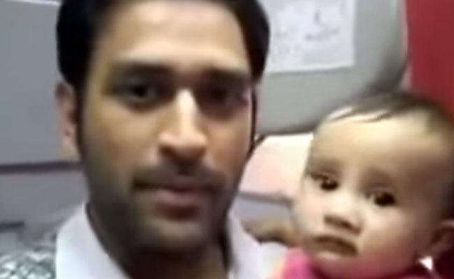 Dhoni with Ziva