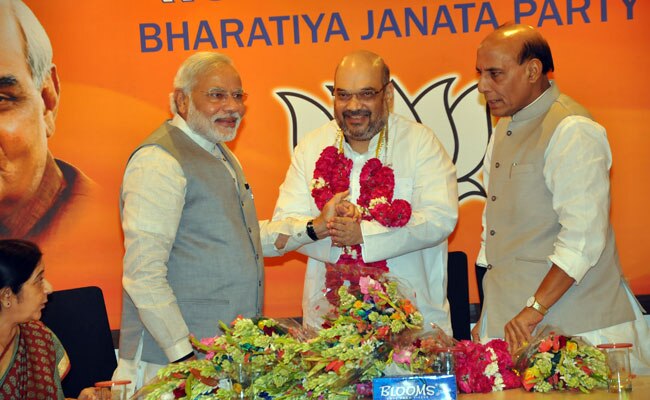 बीजेपी के तीन दिग्गज: प्रधानमंत्री मोदी, अमित शाह और राजनाथ सिंह