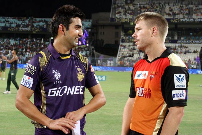 गौतम गंभीर और डेविड वॉर्नर