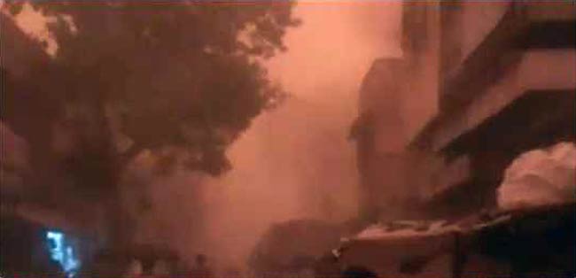 राजस्थान में तूफान का दृश्य