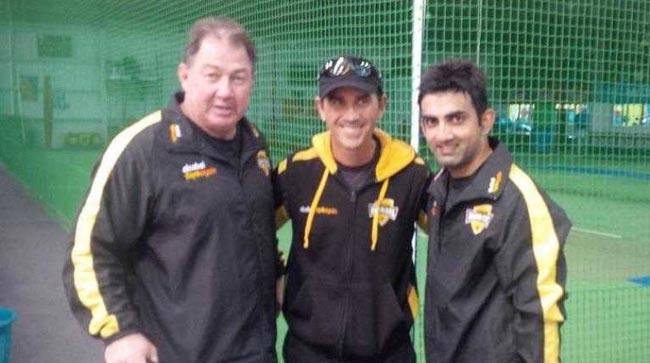 पर्थ में जस्टिन लेंगर के साथ गौतम गंभीर