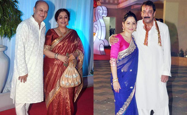 Anupam Kher and Kiran Kher, Sanjay Dutt and Manyatta Dutt