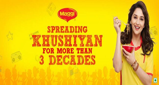 माधुरी दीक्ष्‍ा‍ित भी मैगी का ऐड कर चुकी हैं
