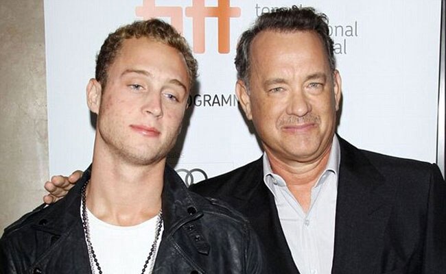 Tom Hanks with his son Chester