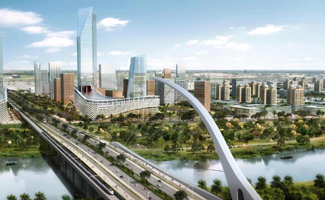 आंध्र प्रदेश की नई राजधानी अमरावती की ग्राफिक इमेज