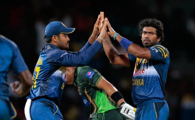 पाकिस्तान का विकेट गिरने की खुशी मनाते श्रीलंका के प्लेयर
