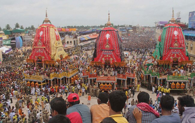 पुरी में भगवान जगन्नाथ की रथयात्रा