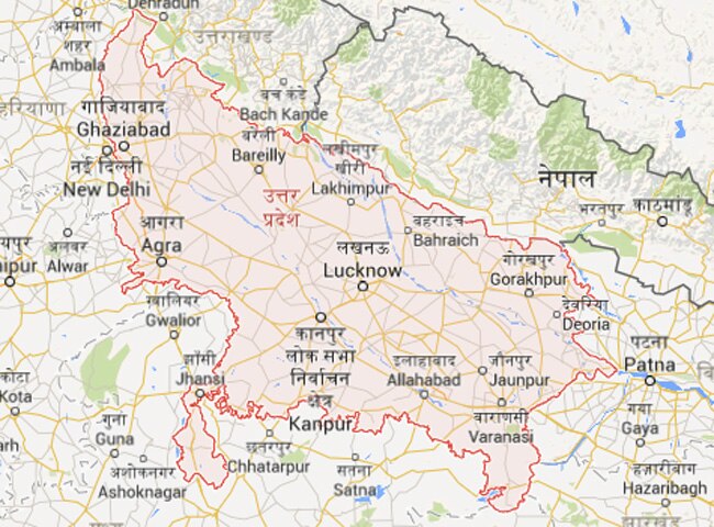 उत्तर प्रदेश का मैप