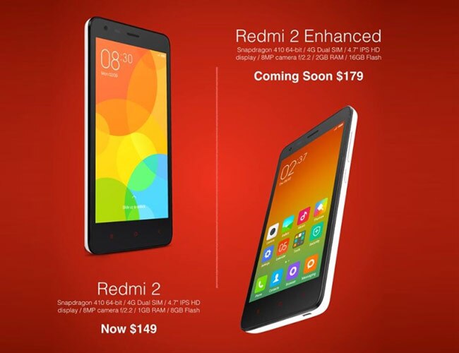 शि‍योमी का रेडमी 2 स्मार्टफोन और उसका इनहैंस्ड वर्जन