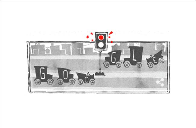 Google Doodle on Traffic Light