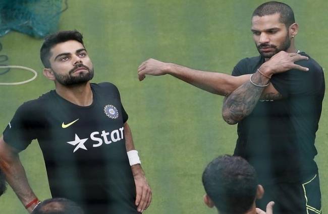 कप्तान कोहली और शिखर धवन
