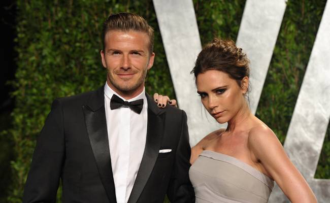 David Beckham with Victoria