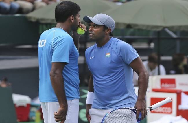 डेविस कप युगल में यह पेस की दूसरी हार