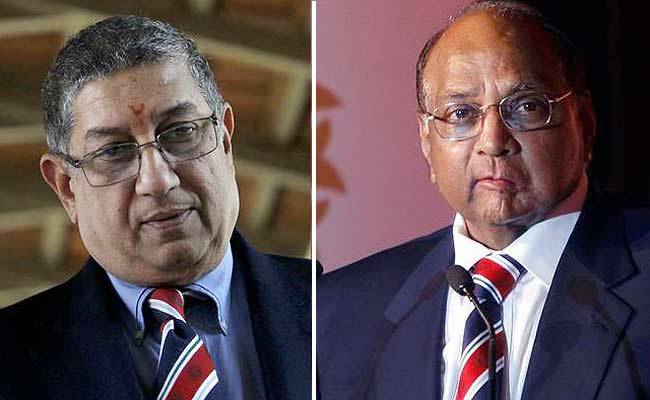 एन. श्रीनिवसान और शरद पवार