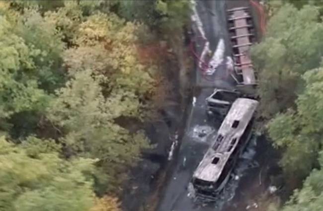 बस दुर्घटना में 43 की मौत