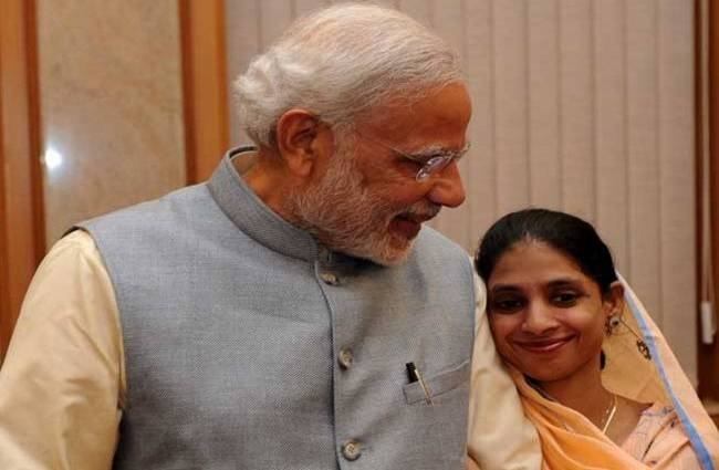 पाकिस्तान से लौटने के बाद PM मोदी के साथ गीता