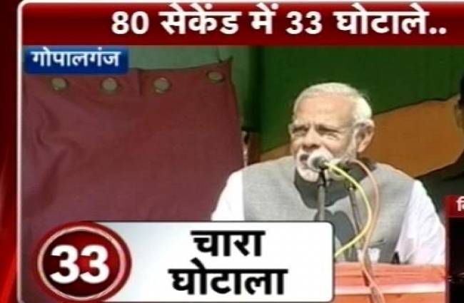 जब पीएम नरेंद्र मोदी ने गिनाए 33 घोटाले...