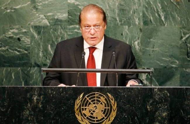 संयुक्त राष्ट्र में पाकिस्तान के पीएम नवाज शरीफ