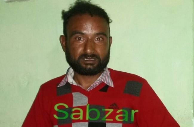 गिरफ्तार आरोपी सब्जार अहमद भट उर्फ साहबा