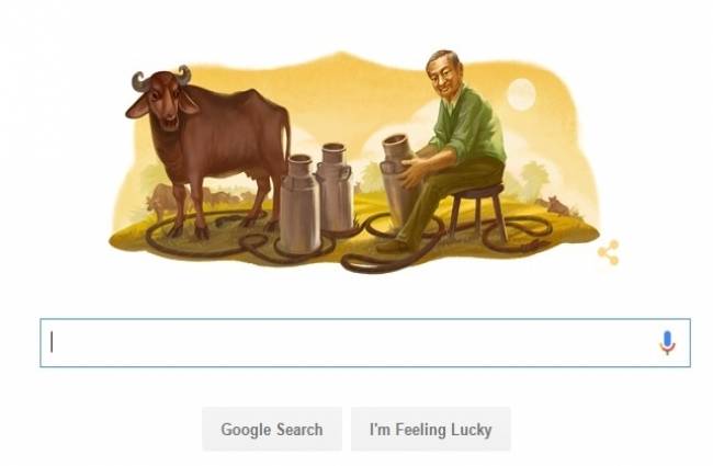 डॉ. कुरियन के 94वें जन्मदिन पर गूगल ने बनाया डूडल