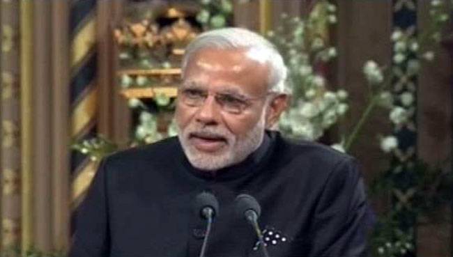 ब्रिटिश संसद को संबोधि‍त करते पीएम मोदी
