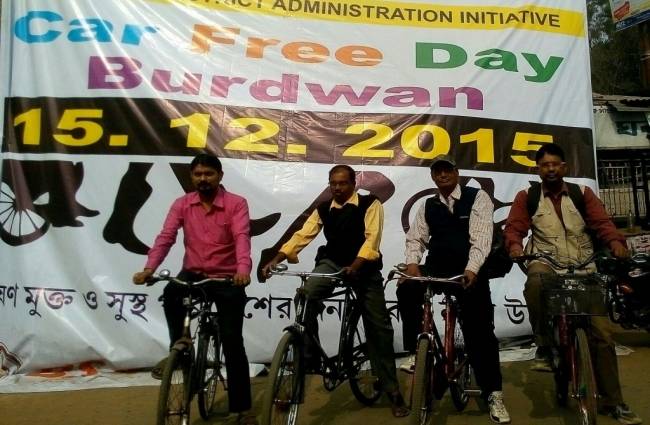 दिल्ली की तर्ज पर बंगाल के बर्धमान में मनाया गया 'कार फ्री डे'