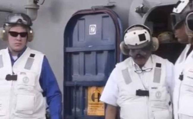 आइजनहॉवर में एश्टन कार्टर के साथ मनोहर पर्रिकर