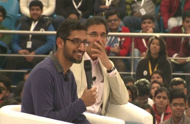 एसआरसीसी में गूगल सीईओ सुंदर पिचाई