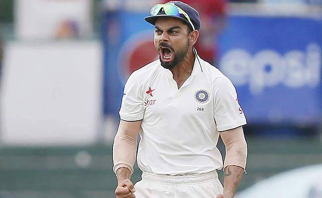 मैदान में अपनी आक्रामकता दिखाते कप्तान विराट कोहली