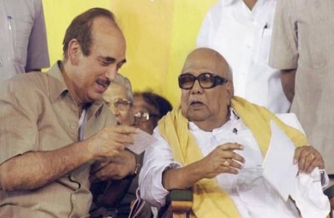 करुणानिधि से मिले गुलाम नबी आजाद