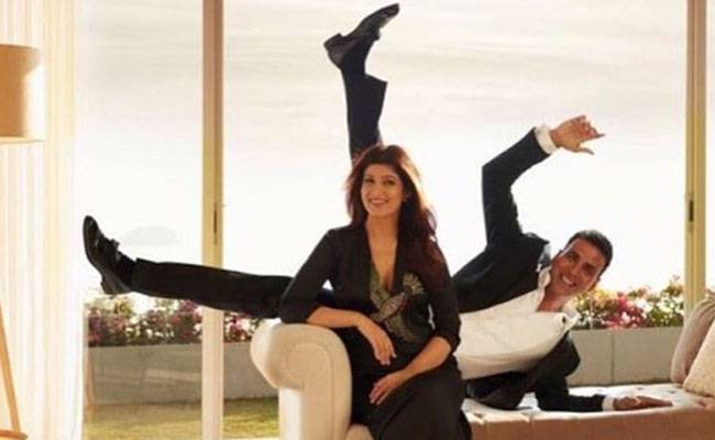ट्विंकल खन्ना  पति अक्षय कुमार के साथ