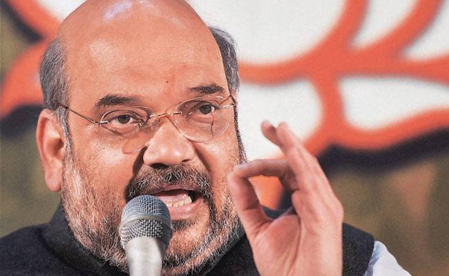 अमित शाह समाजवादी पार्टी की सरकार के खिलाफ बोले