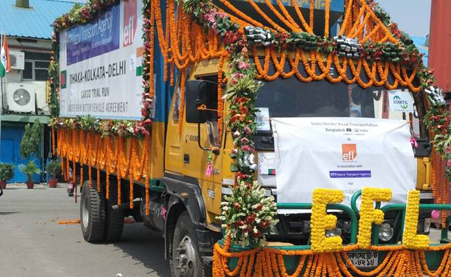 ढाका से सीधे दिल्ली पहुंचा पहला ट्रक