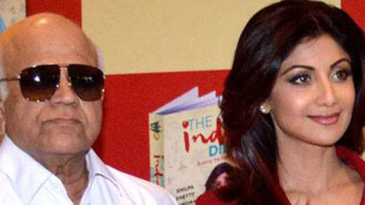 शिल्पा शेट्टी अपने पिता के साथ