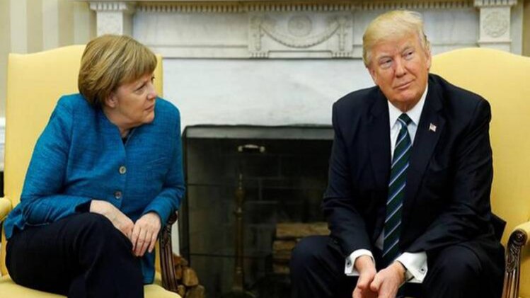 अमेरिकी राष्ट्रपति डोनाल्ड ट्रंप से व्हाइट हाउस में मिलीं एंजेला मर्केल