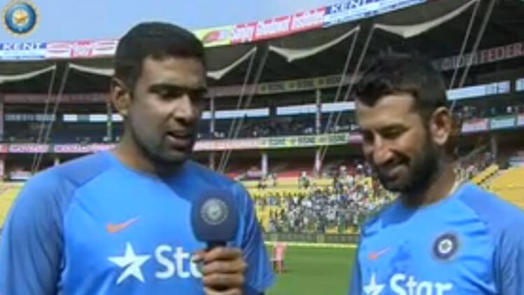 पुजारा-अश्विन की मस्ती