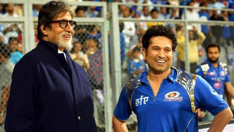 अमिताभ बच्चन के साथ सचिन तेंदुलकर 