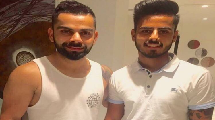 विराट कोहली के साथ नीतीश राणा 
