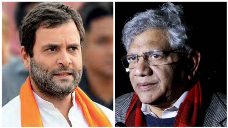 राहुल गांधी-सीताराम येचुरी