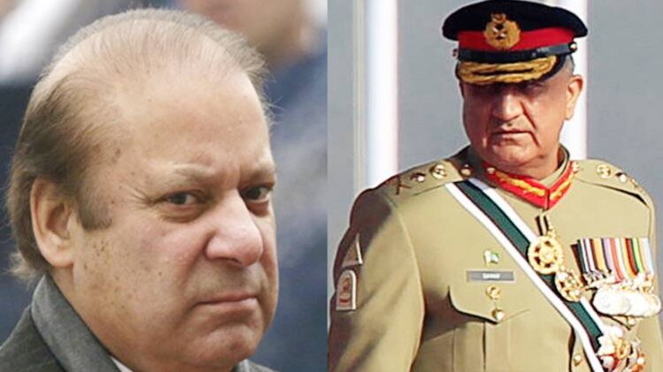 पाकिस्तानी पीएम नवाज शरीफ और सेना प्रमुख कमर जावेद बाजवा