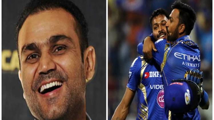 वीरेंद्र सहवाग और पांड्या ब्रदर्स  