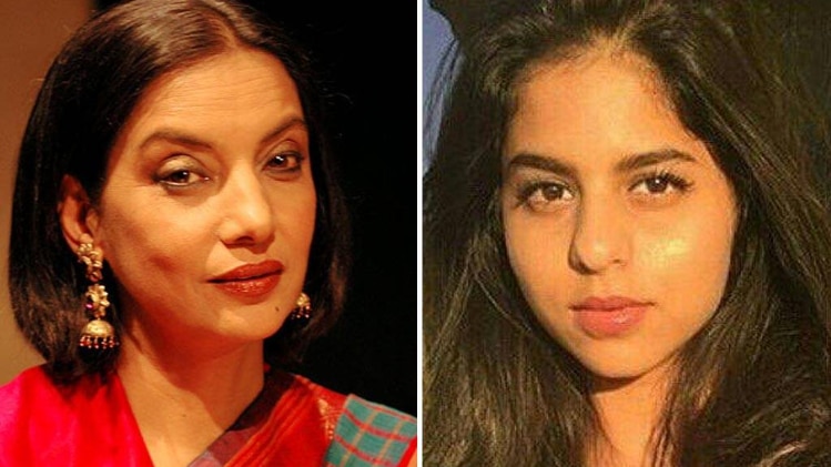 शबाना आजमी और सुहाना खान 