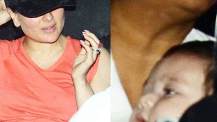 करीना कपूर खान बेटे तैमूर के साथ 