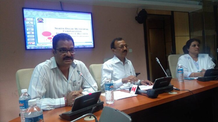 पोर्टल लॉन्च करते नॉर्थ एमसीडी के अध‍िकारी 